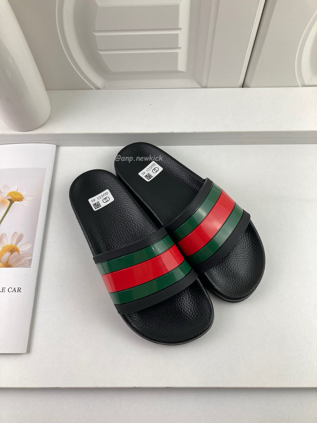 Gucci Rubber Slides Red Green 308234 Gib10 1098 (2) - newkick.org